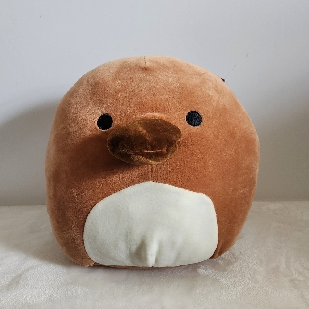 Squishmallow Santino Platypus 14" First Release 2021 Brown Plush Kellytoy NWT